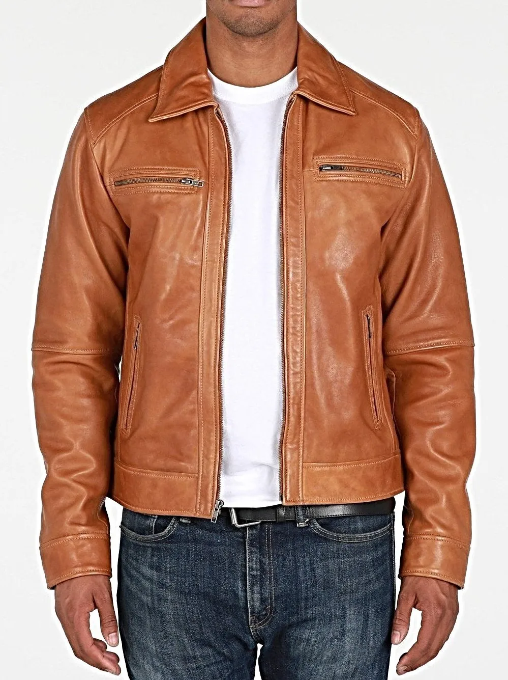 Mens Cameron Leather Jacket