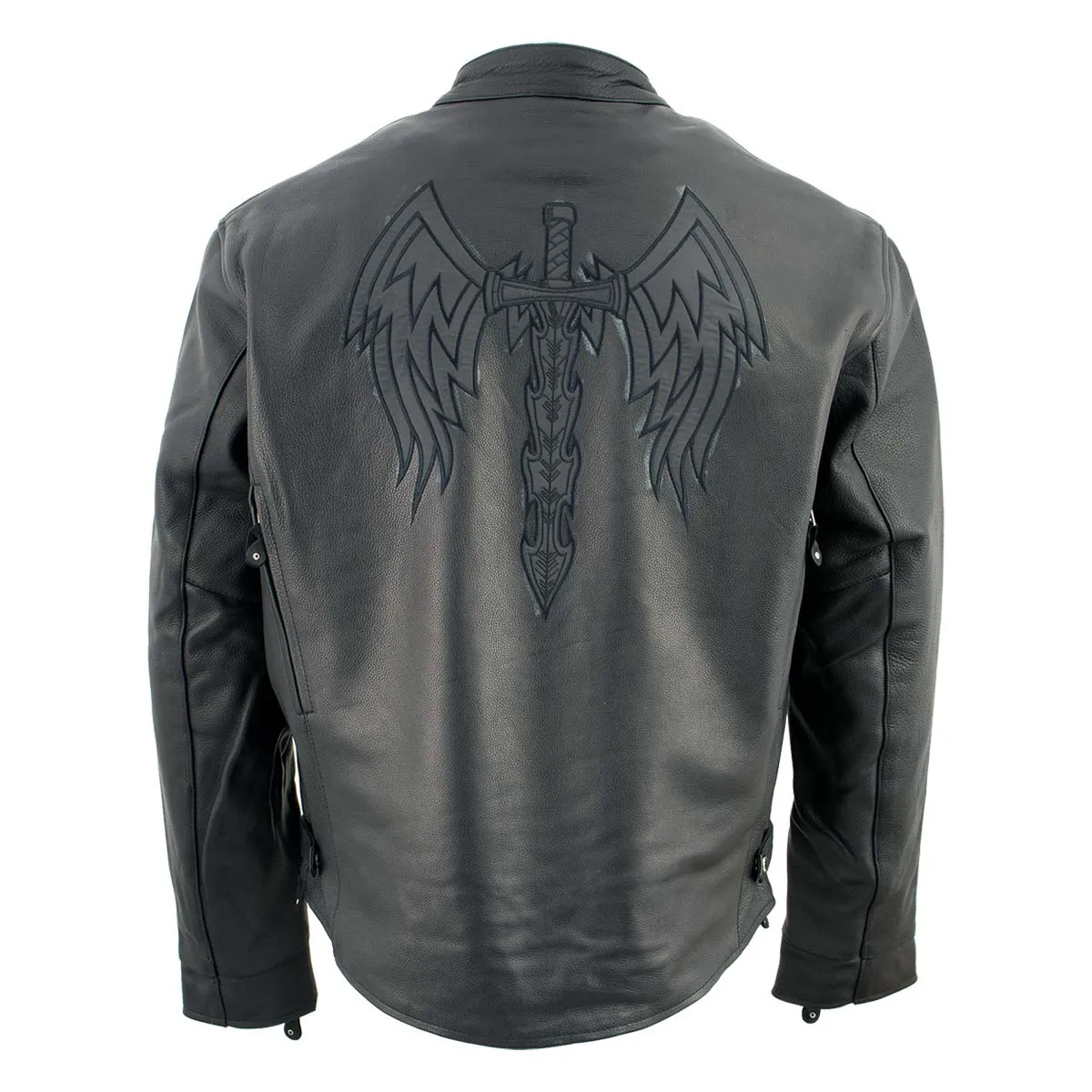 Milwaukee Leather ML2056 Men's 'Cross Sword’ Leather Moto Jacket