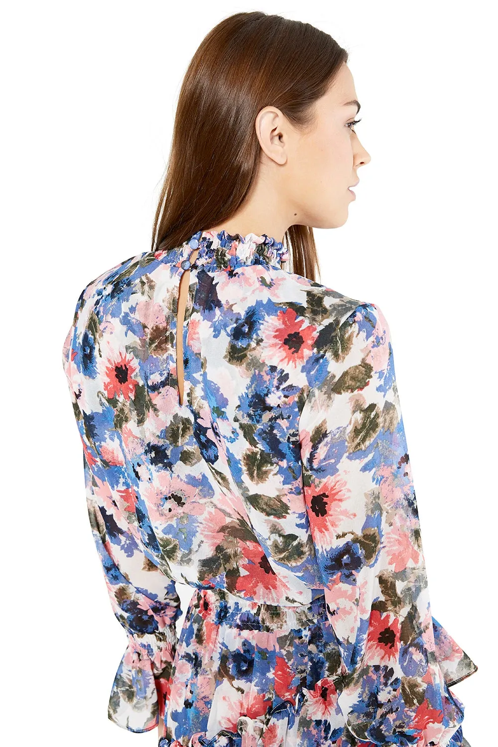 MISA - Damaris Top in Tie-Dye Floral