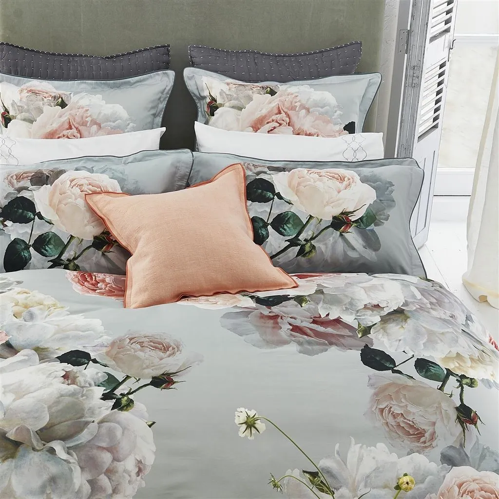 Peonia Grande Zinc Bedding by Designers Guild