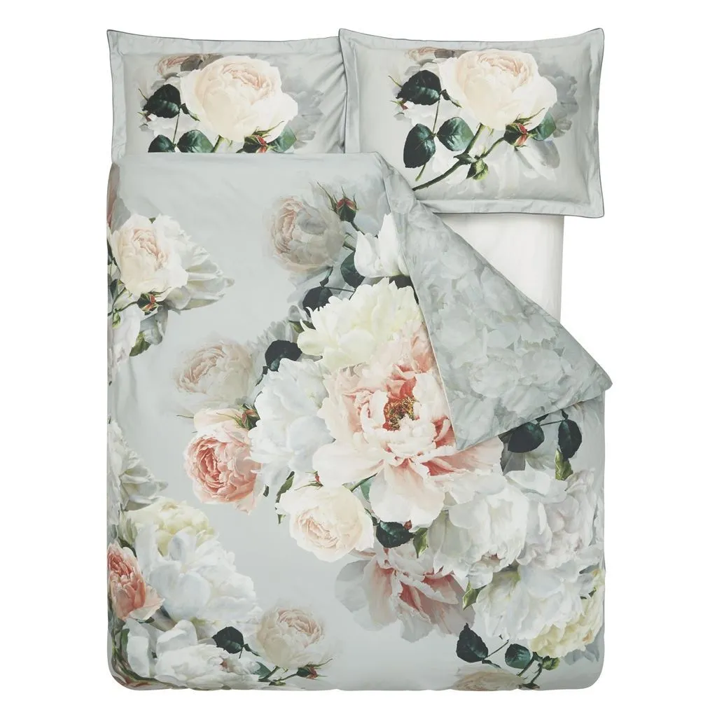 Peonia Grande Zinc Bedding by Designers Guild