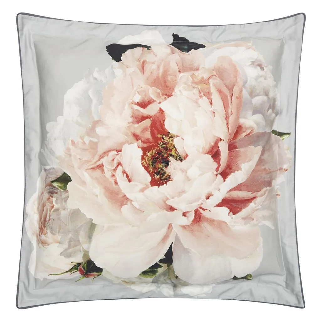 Peonia Grande Zinc Bedding by Designers Guild