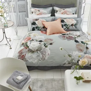 Peonia Grande Zinc Bedding by Designers Guild