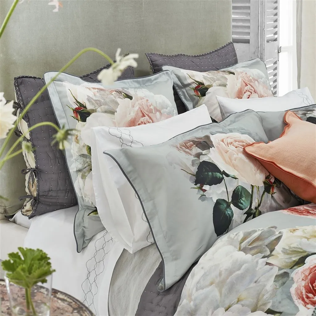 Peonia Grande Zinc Bedding by Designers Guild