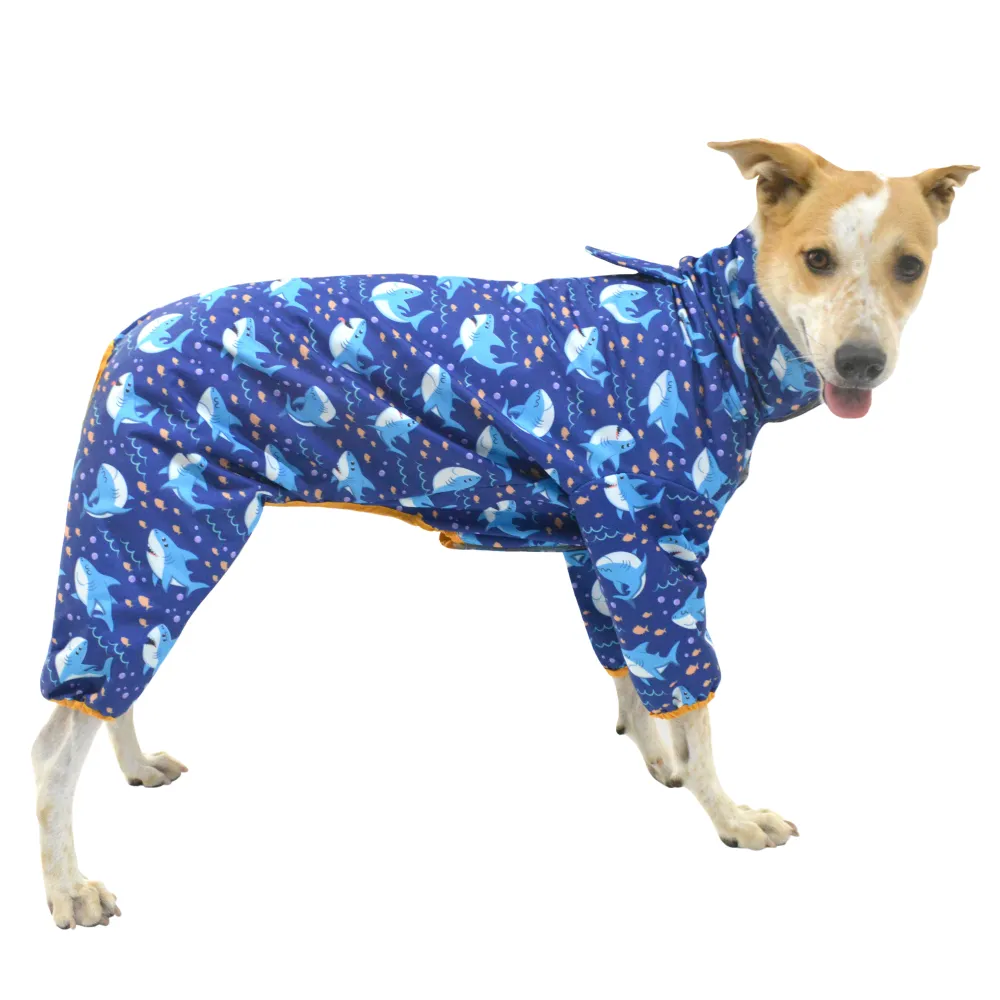 Pets Way TPU Four Legged Raincoat for Dogs (Sea)