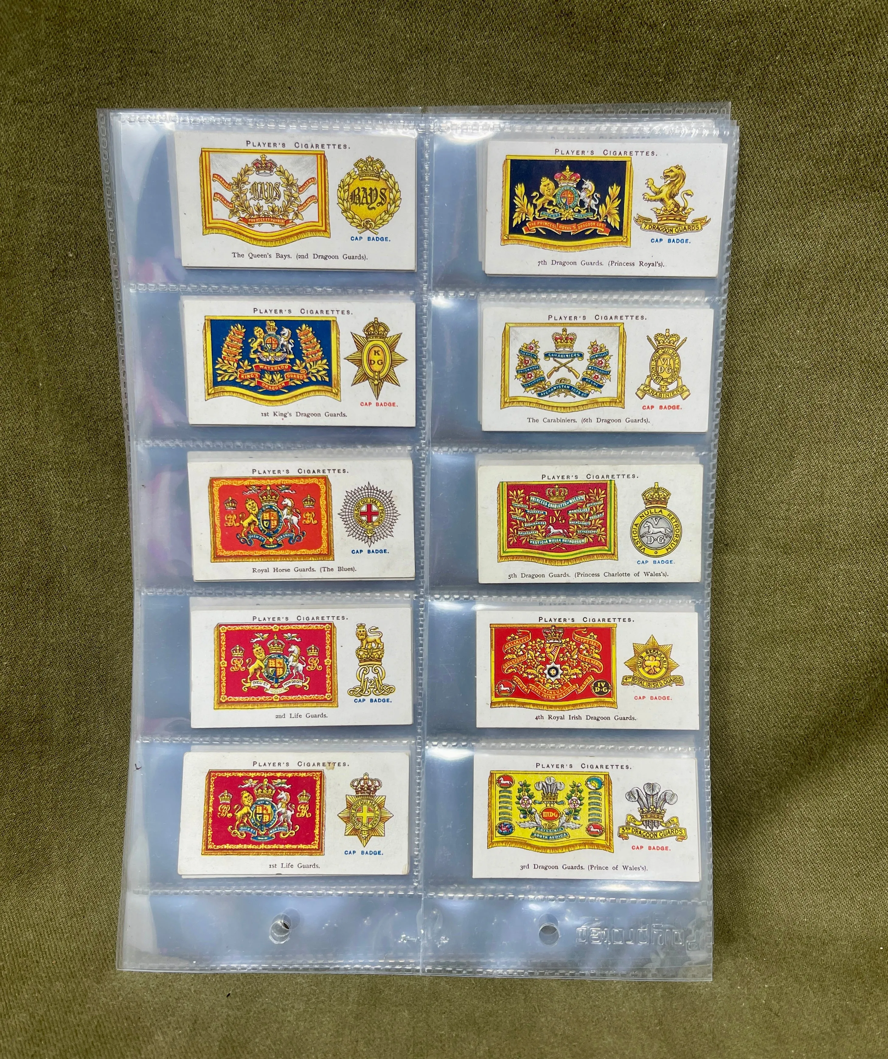 "John Player & Sons Drum Banners and Cap Badges Cigarette Cards – Collectible Military Memorabilia"