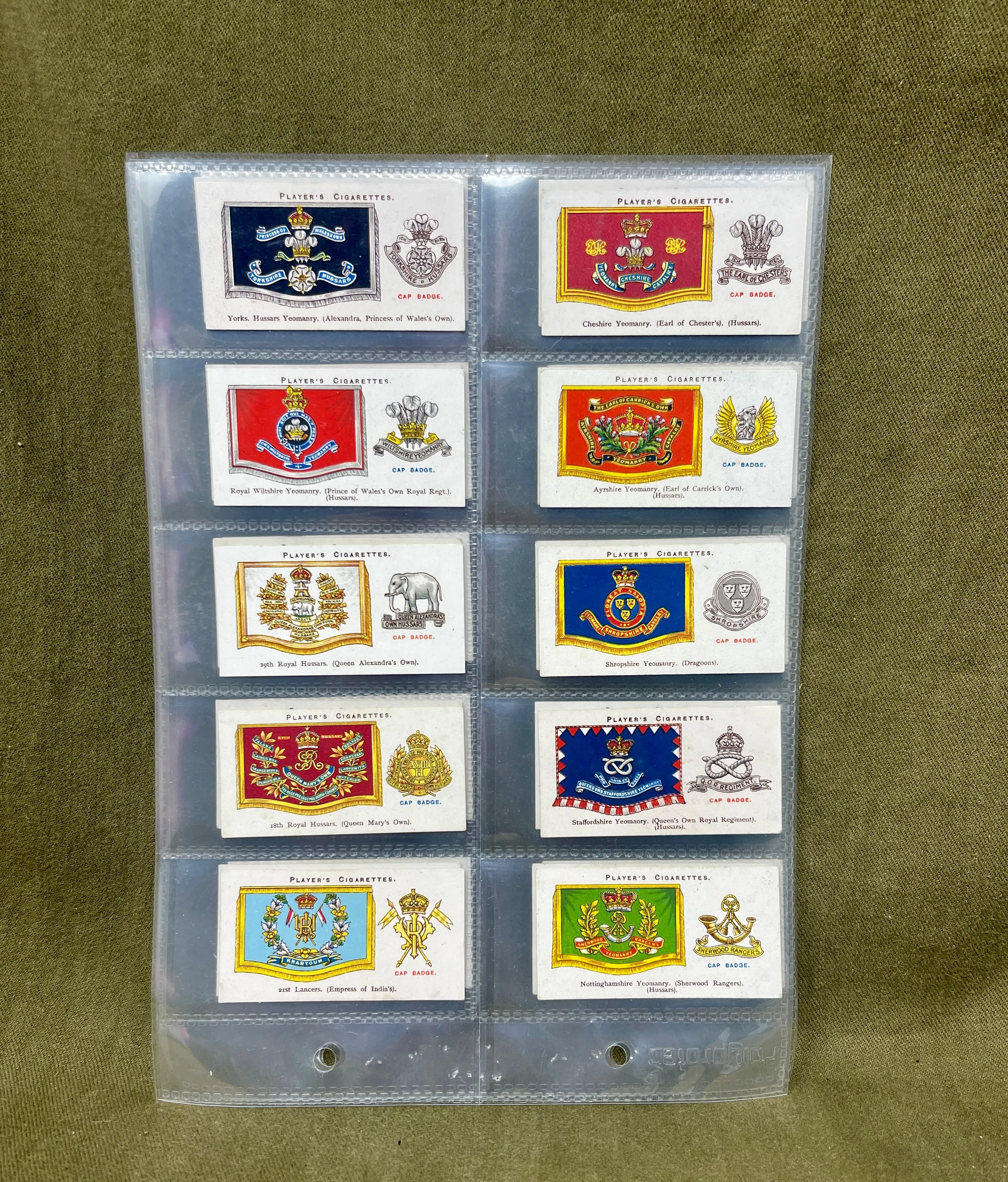 "John Player & Sons Drum Banners and Cap Badges Cigarette Cards – Collectible Military Memorabilia"