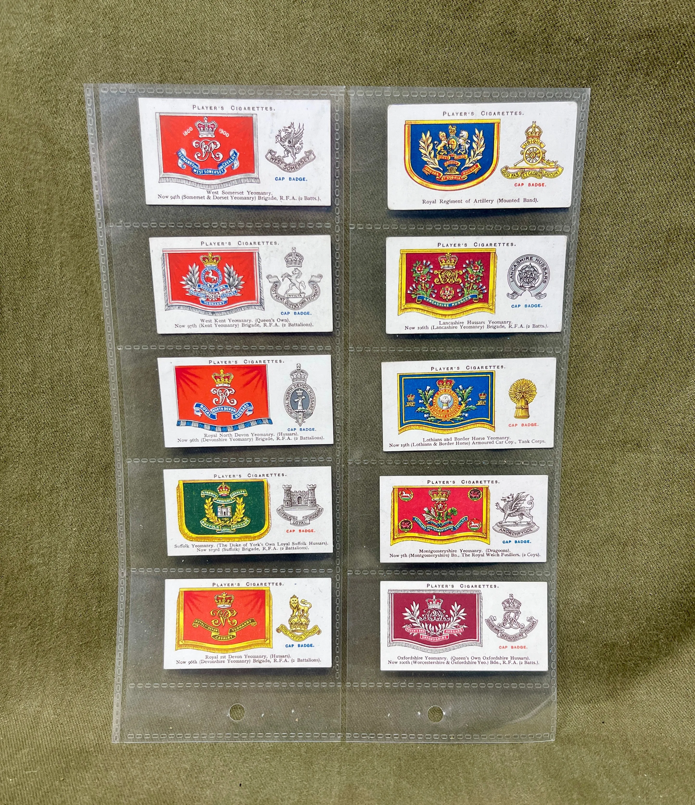 "John Player & Sons Drum Banners and Cap Badges Cigarette Cards – Collectible Military Memorabilia"