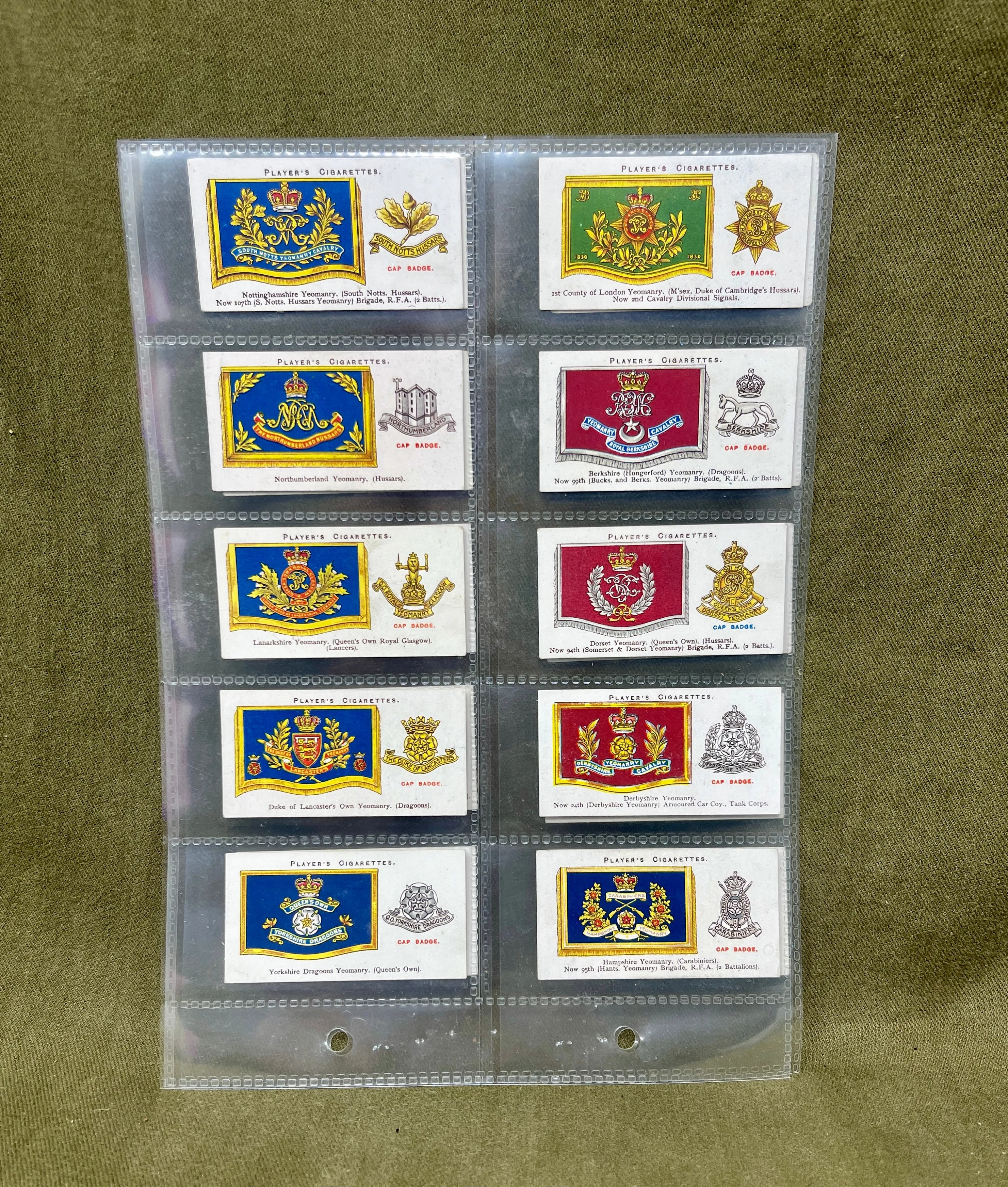 "John Player & Sons Drum Banners and Cap Badges Cigarette Cards – Collectible Military Memorabilia"