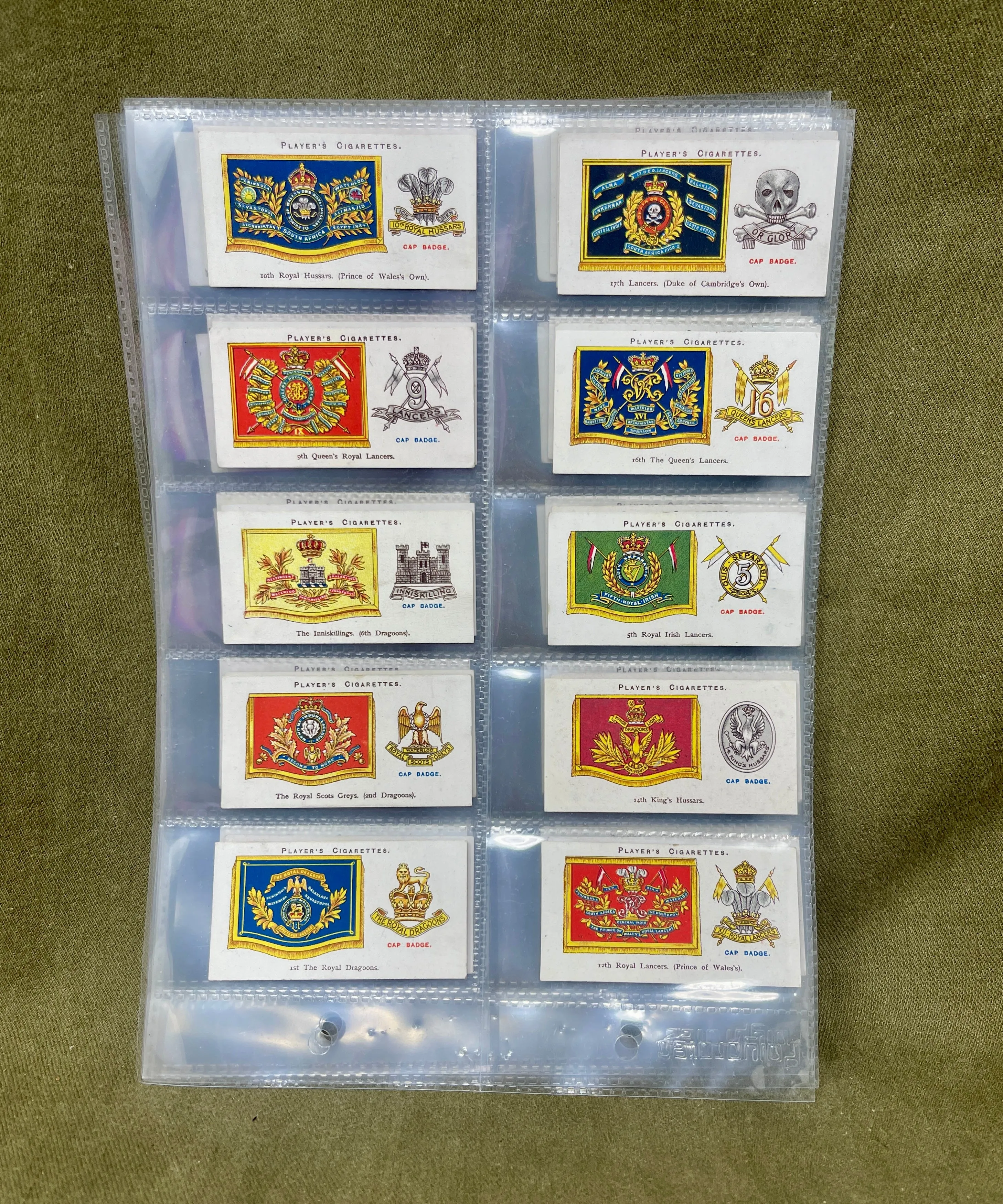 "John Player & Sons Drum Banners and Cap Badges Cigarette Cards – Collectible Military Memorabilia"