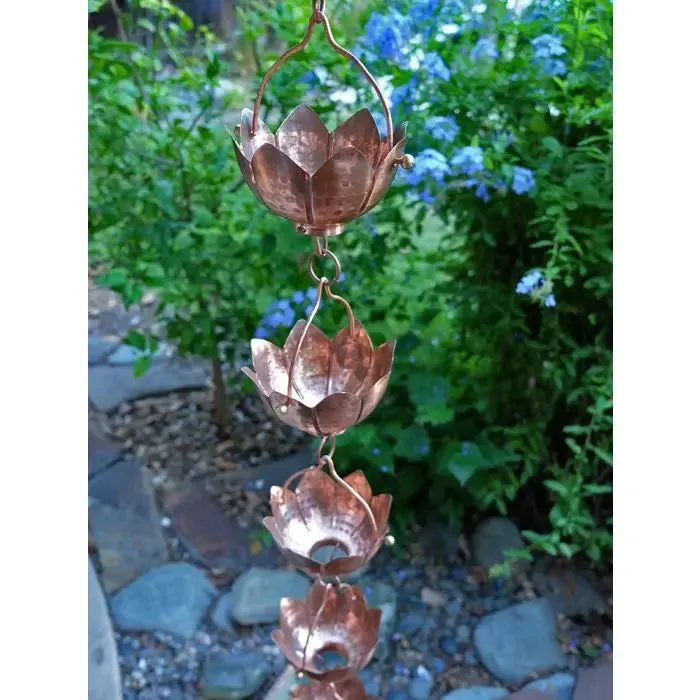 Rain Chain Copper Buddha's Cup