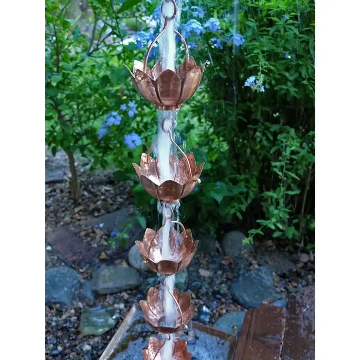 Rain Chain Copper Buddha's Cup