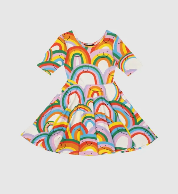 Rock Your Baby Happy Rainbows Dress