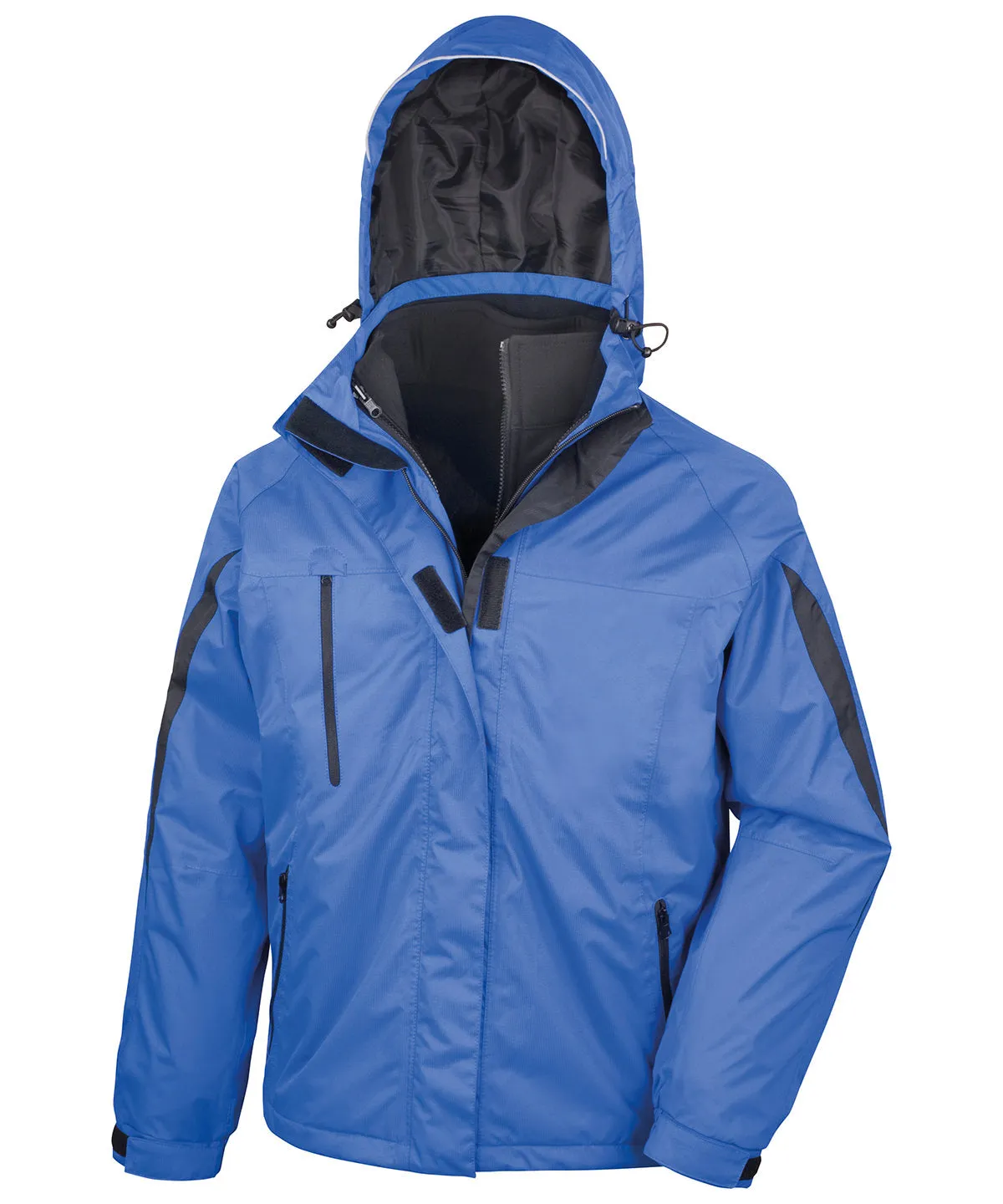 Royal/Black - 3-in-1 journey jacket with softshell inner