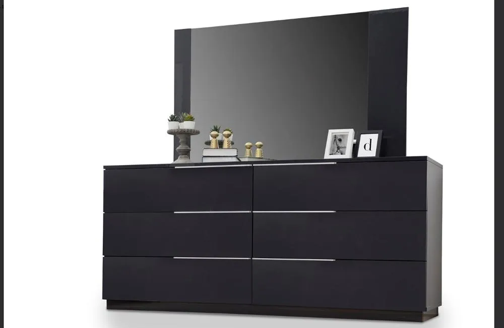 Sacramento Modern Bedroom Set in Dark Gray