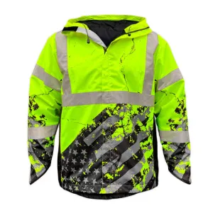 SafetyShirtz - SS360º ANSI Class 3 American Grit Rain Jacket