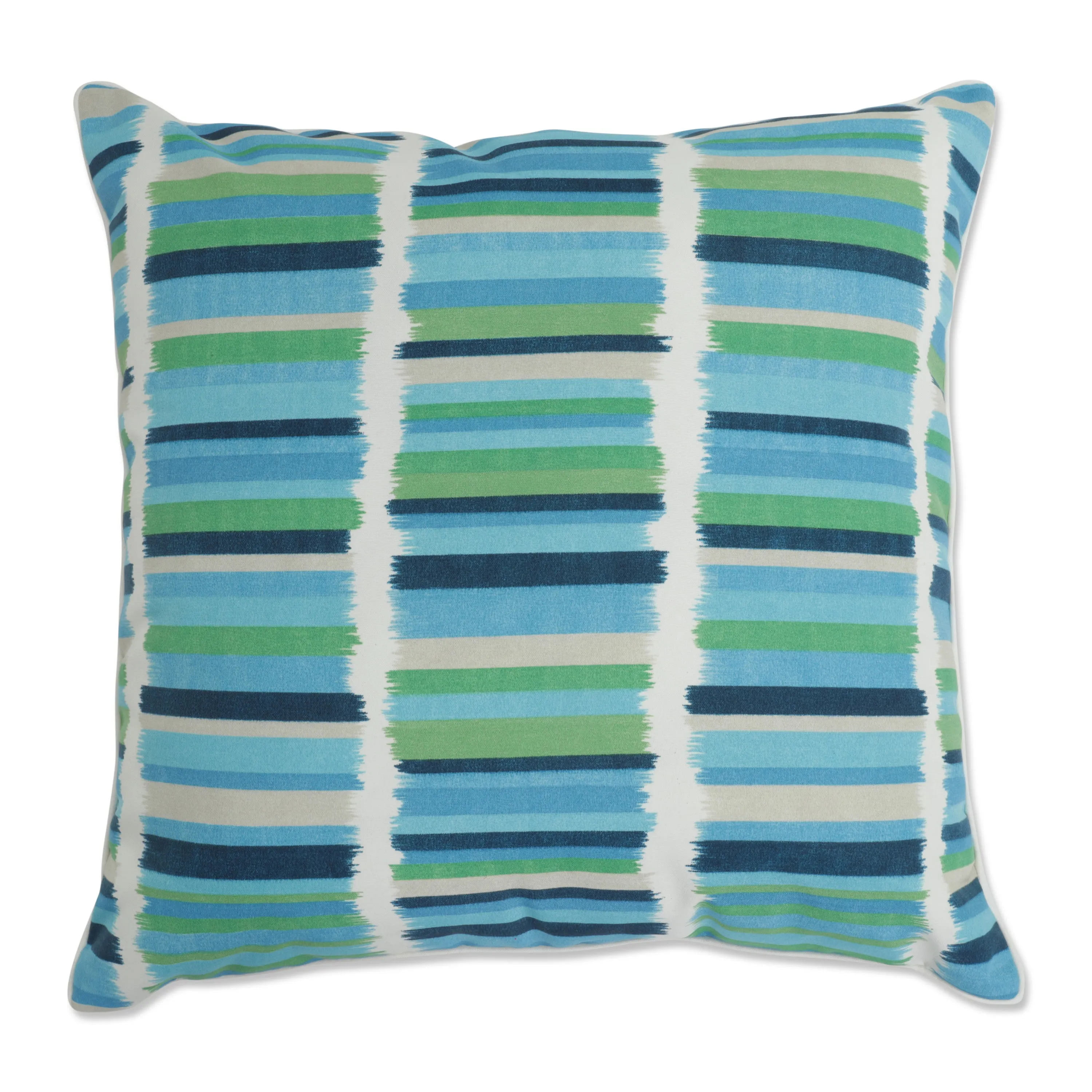 Solar Stripe Azure 25-inch Floor Pillow