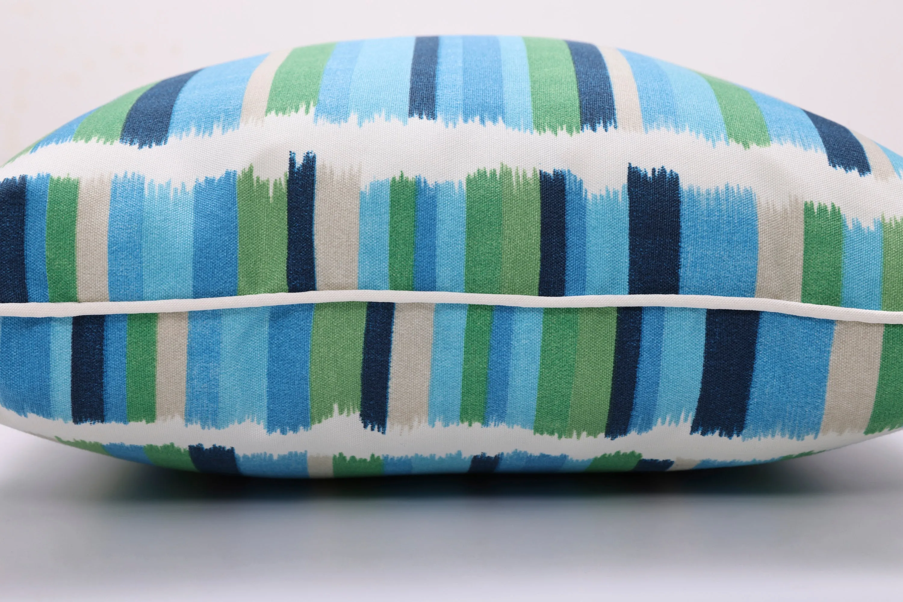 Solar Stripe Azure 25-inch Floor Pillow