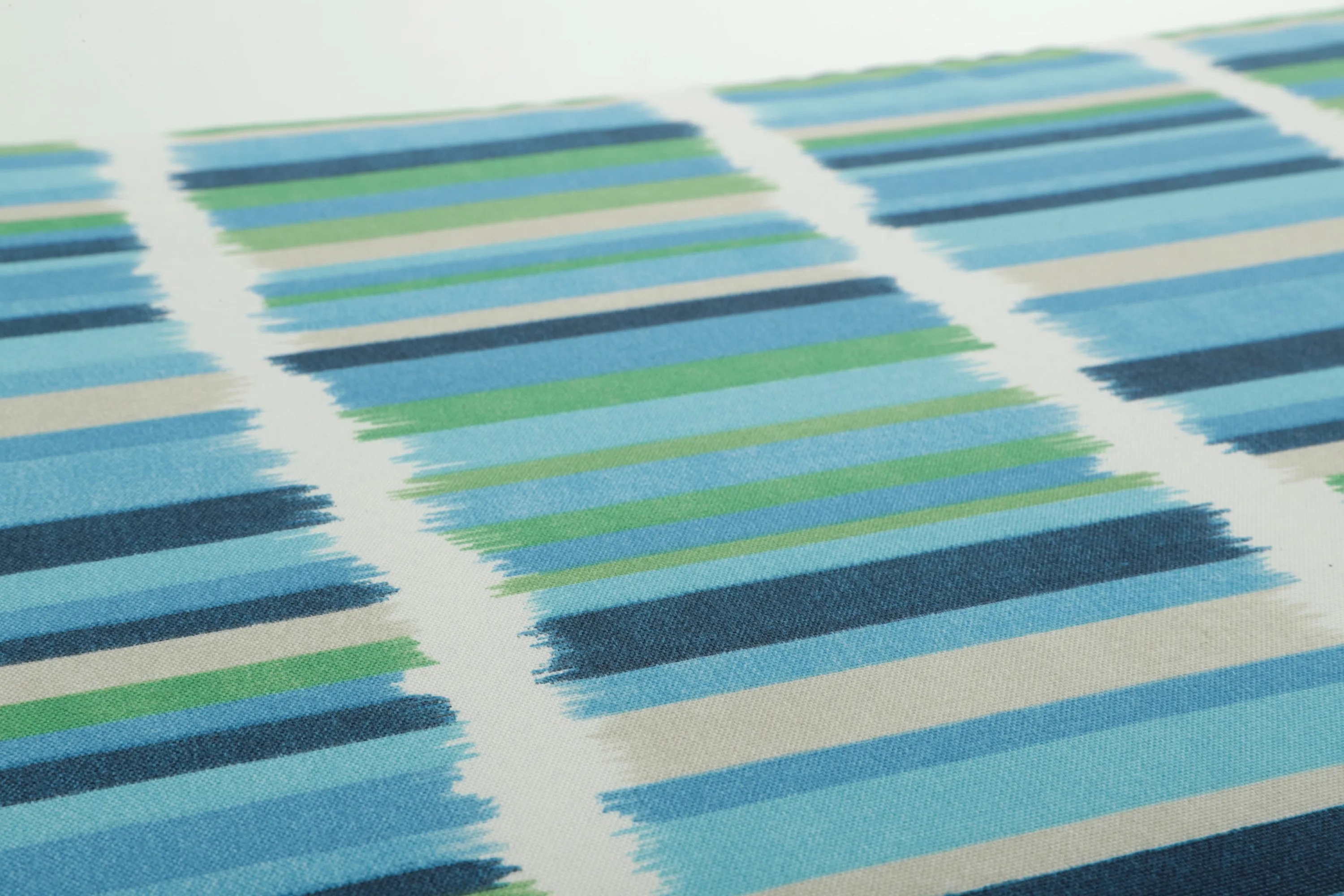 Solar Stripe Azure Wicker Loveseat Cushion