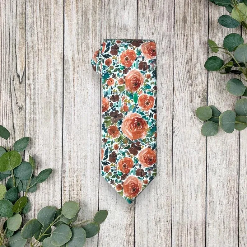 Sunset Floral Necktie Set