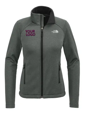 The North Face Ladies Ridgewall Soft Shell Custom Jackets, Dark Grey Heather