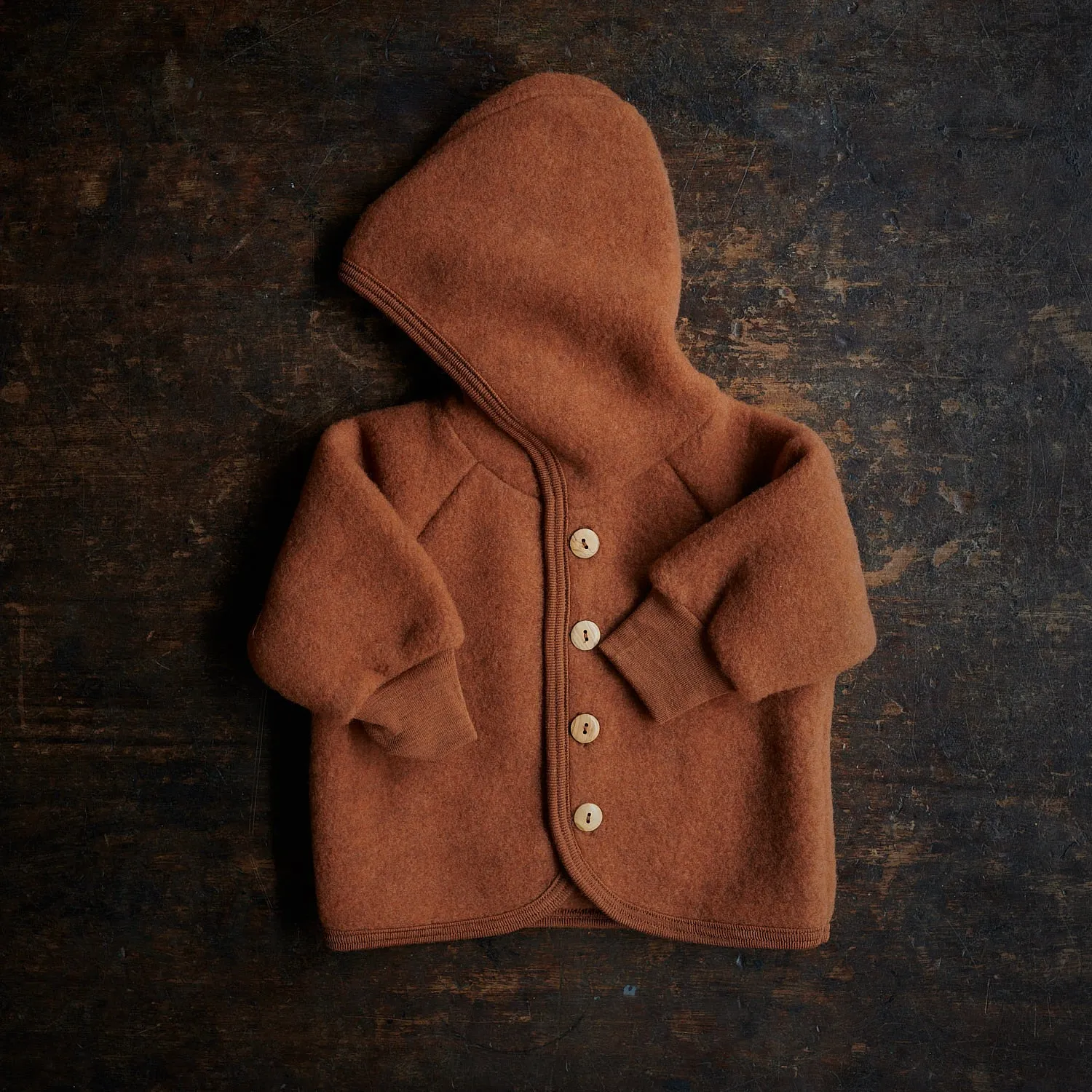 Tinker Baby & Kids Jacket - Merino Wool Fleece - Deep Rust