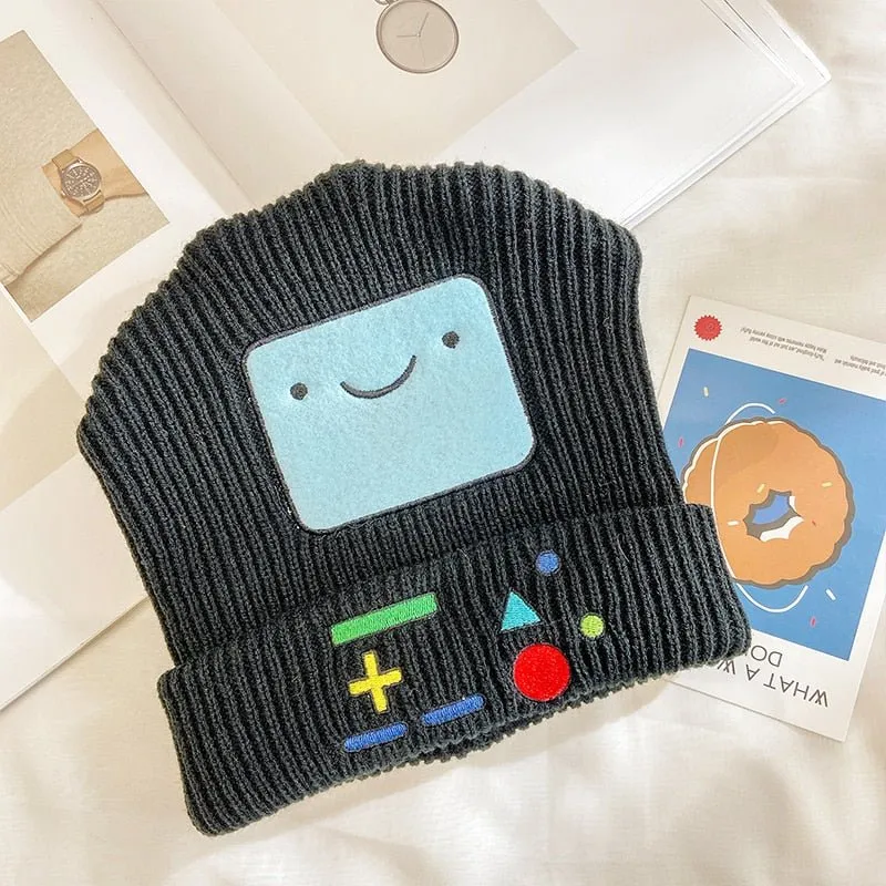 Video Game Beanie With Cute Happy Face