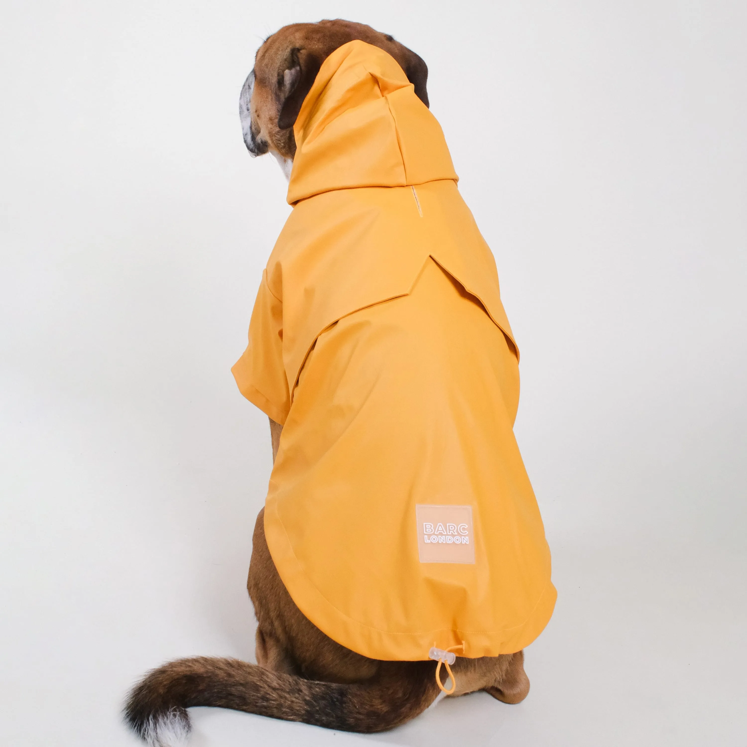 Waterproof Recycled PU Dog Raincoat | Orange