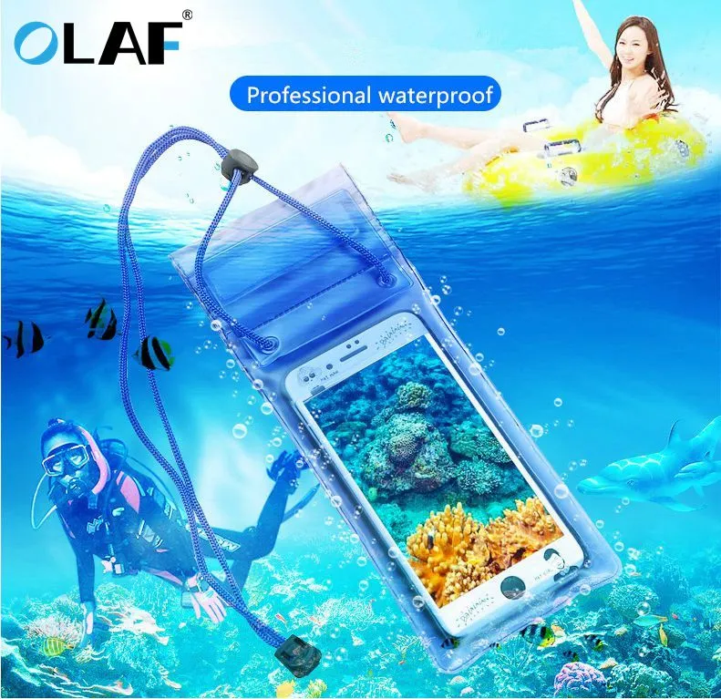 Waterproof Underwater PVC Package Pouch Diving Bags For iPhone Outdoor Mobile Phone Pocket Case For Samsung Xiaomi HTC Huawei