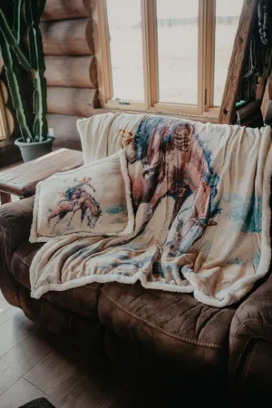 Western Printed Sherpa Throw (6 Patterns)