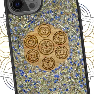 Wild Flower Mobile Phone Case - The Seven Chakra Symbols - Lavender