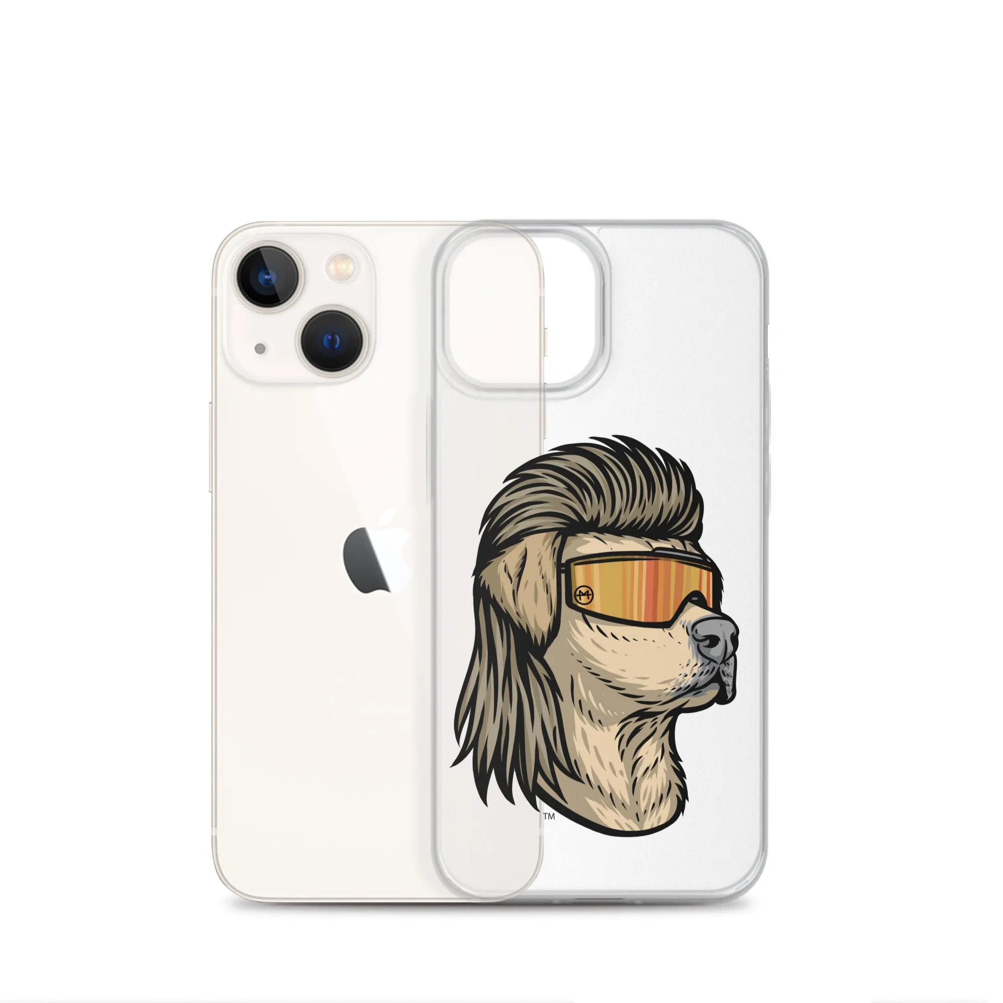 Yellow Lab Mullet iPhone Case - Clear