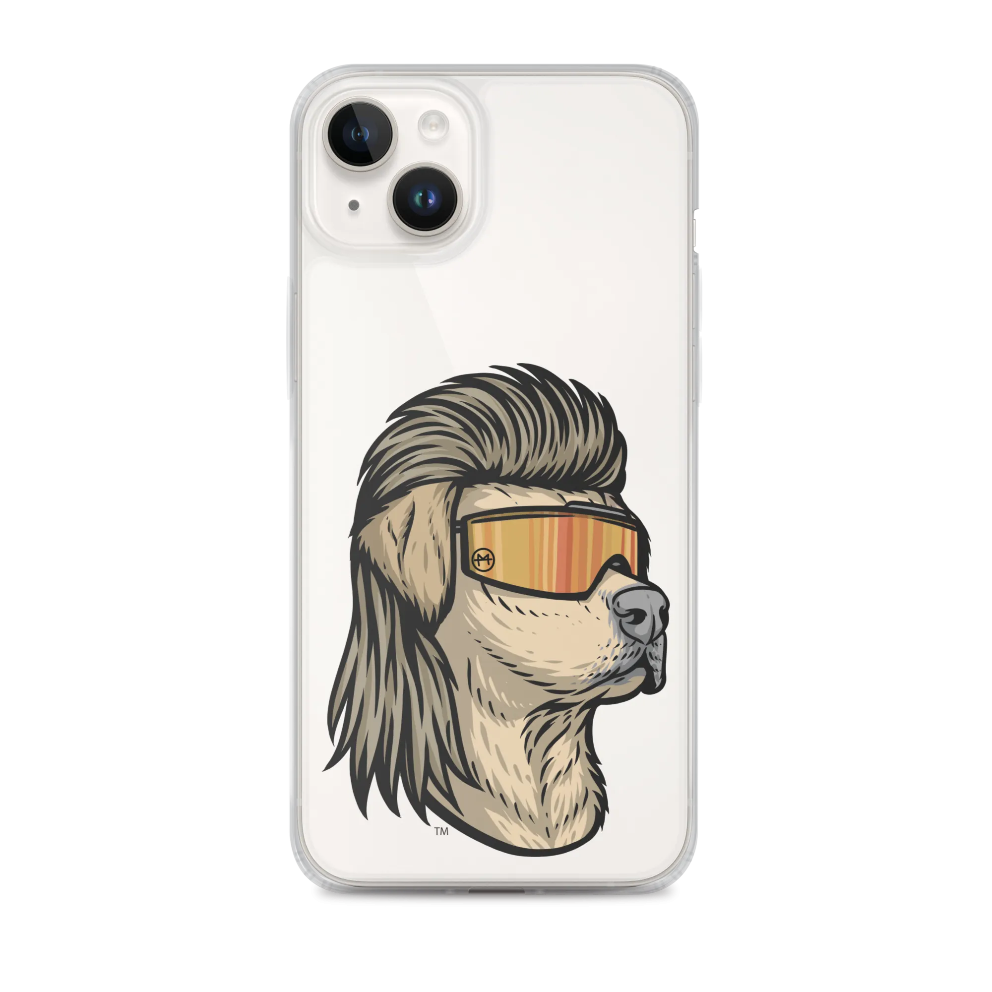 Yellow Lab Mullet iPhone Case - Clear