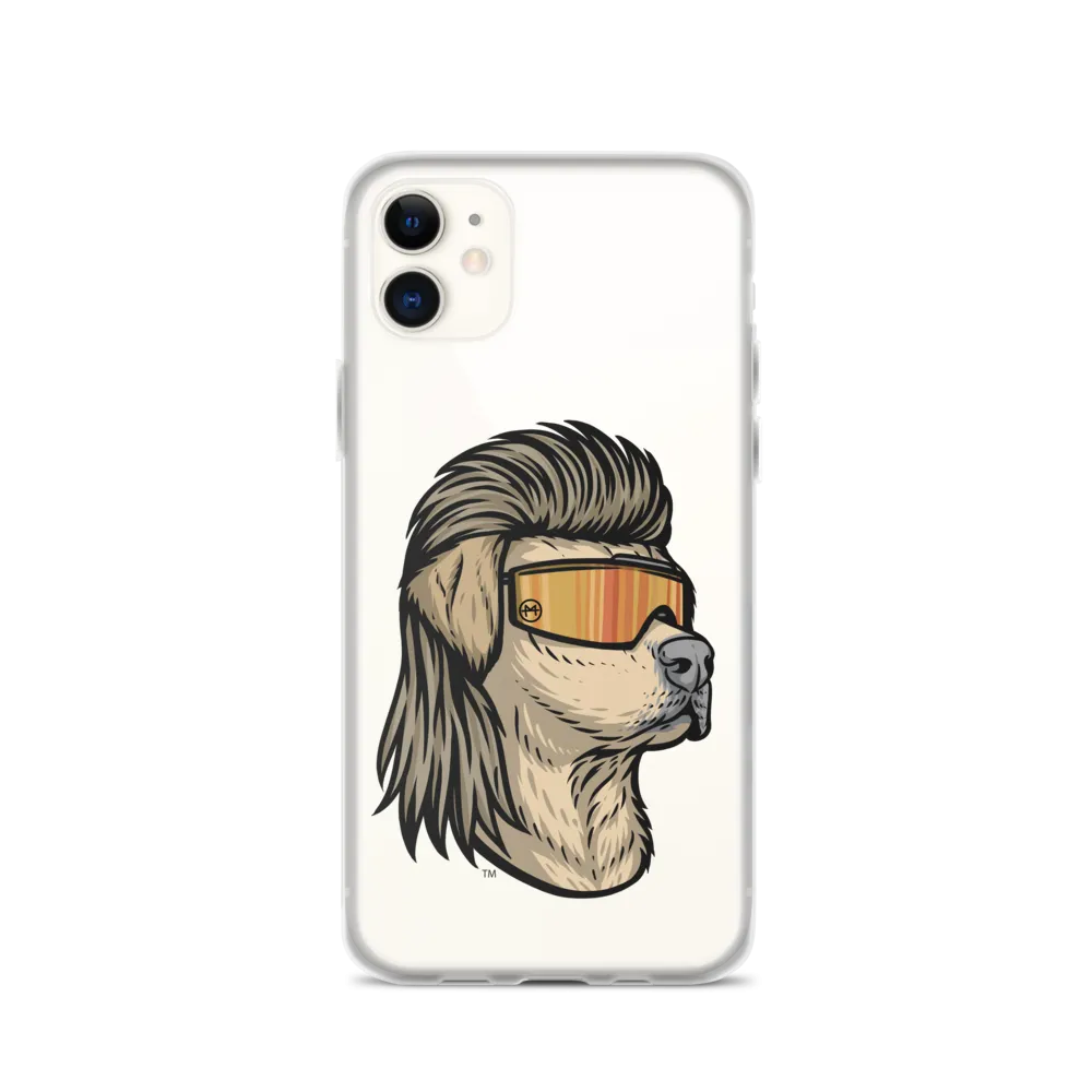 Yellow Lab Mullet iPhone Case - Clear