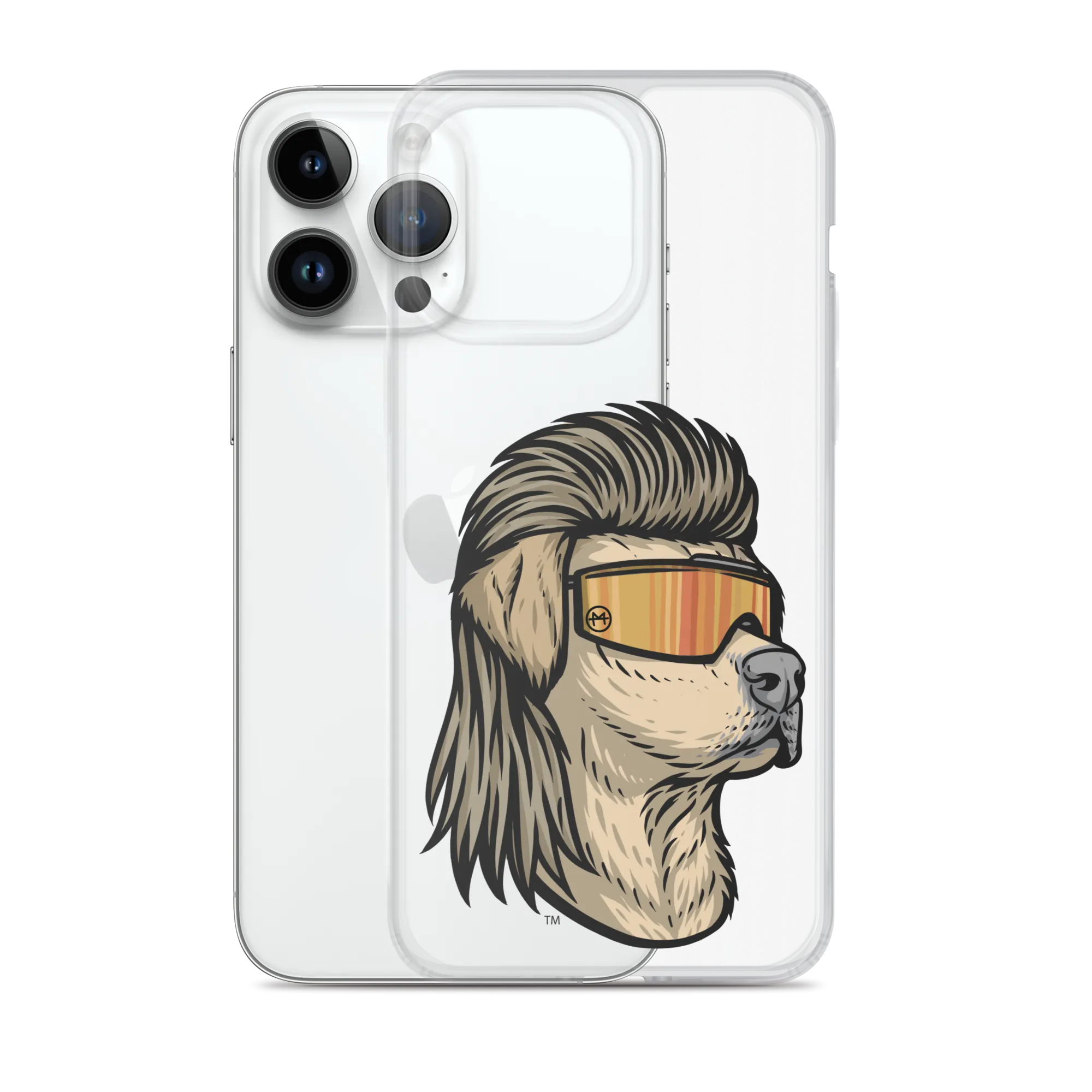 Yellow Lab Mullet iPhone Case - Clear