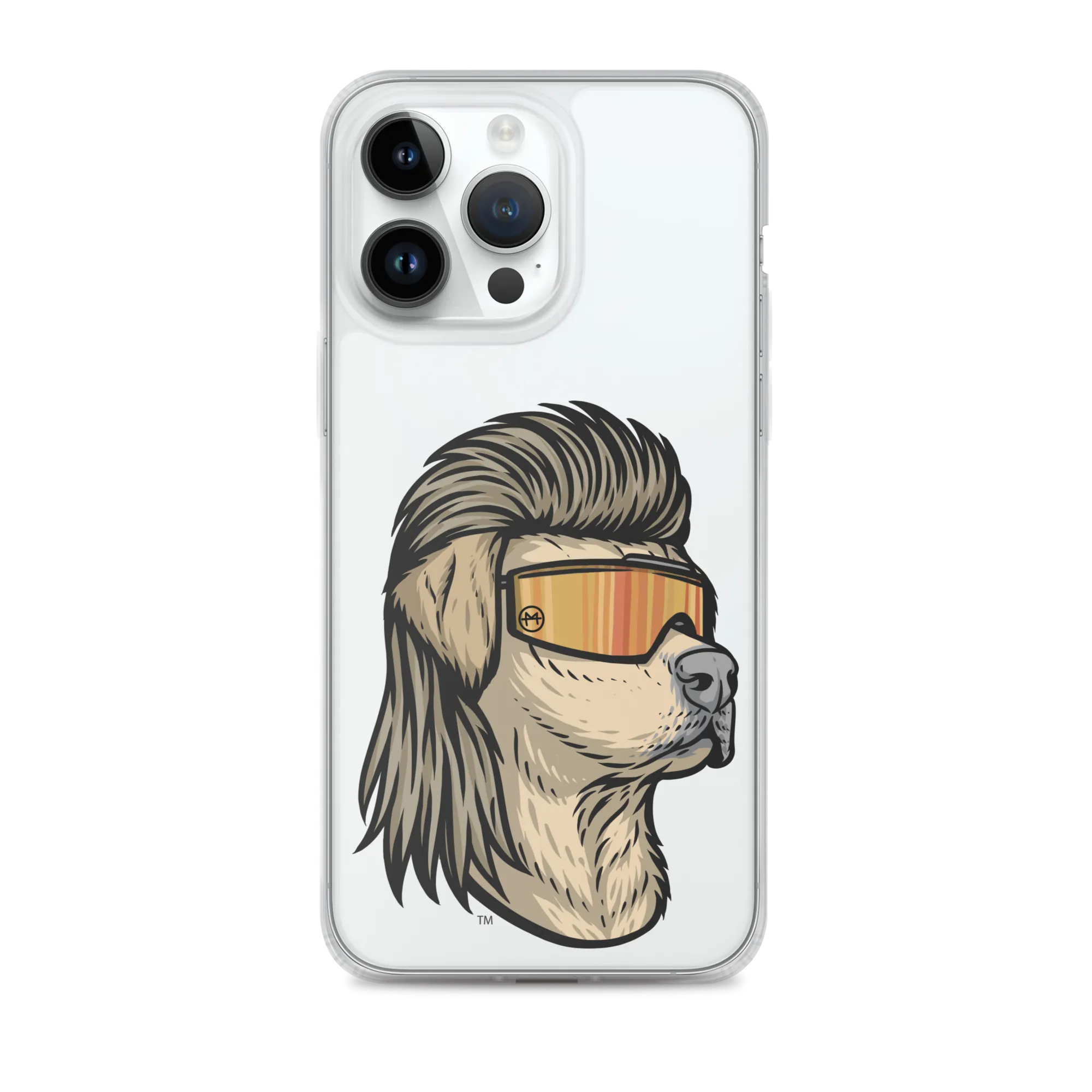 Yellow Lab Mullet iPhone Case - Clear