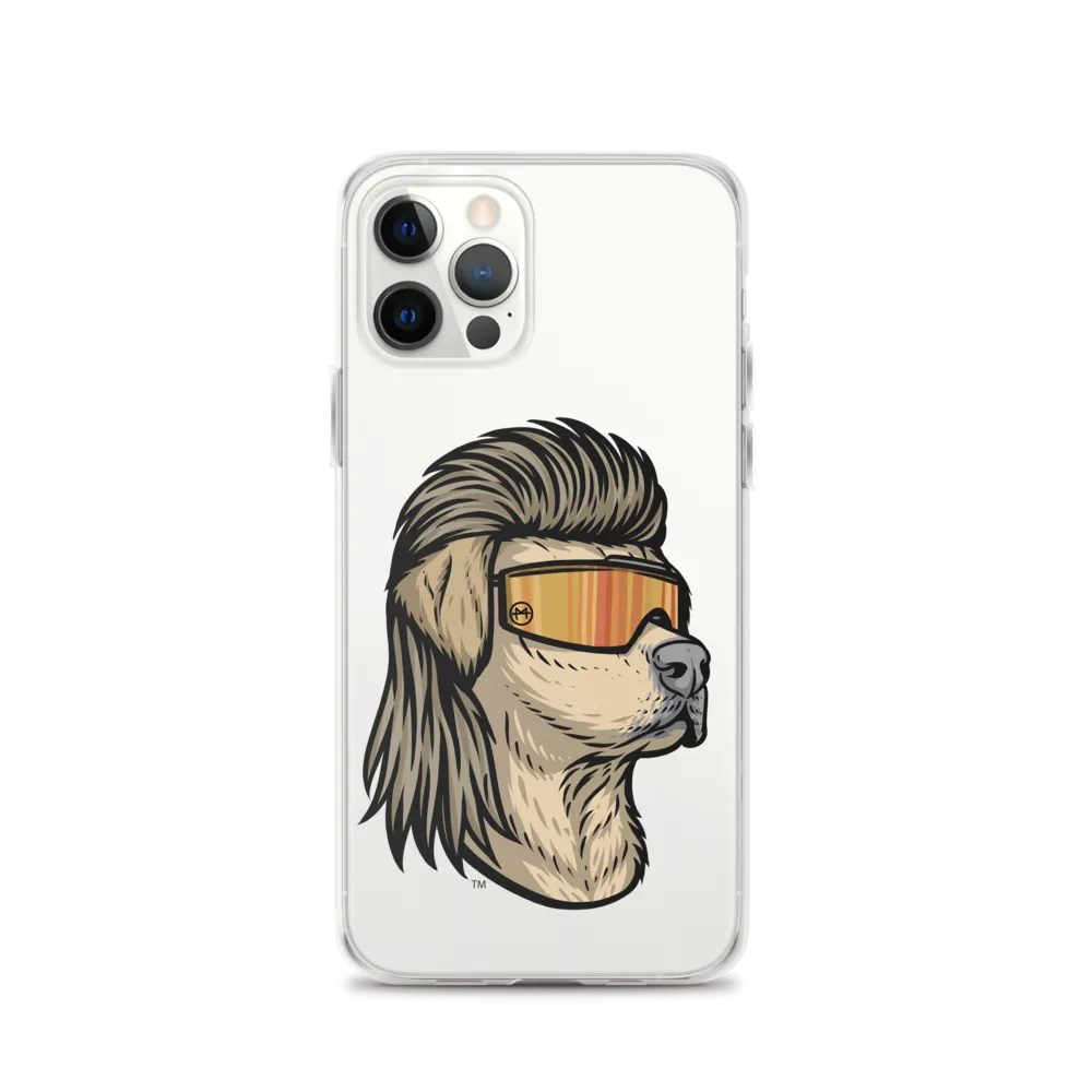 Yellow Lab Mullet iPhone Case - Clear