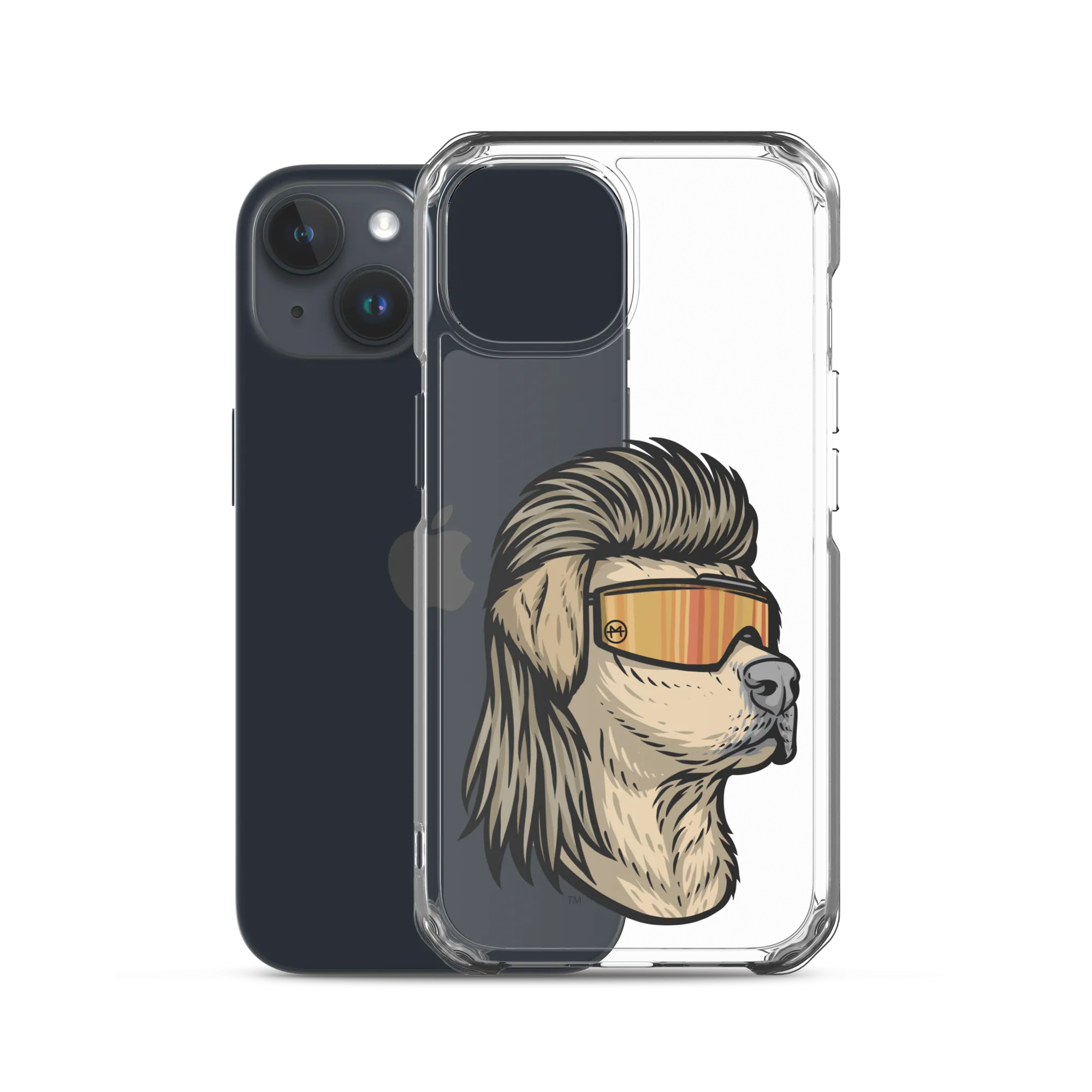 Yellow Lab Mullet iPhone Case - Clear