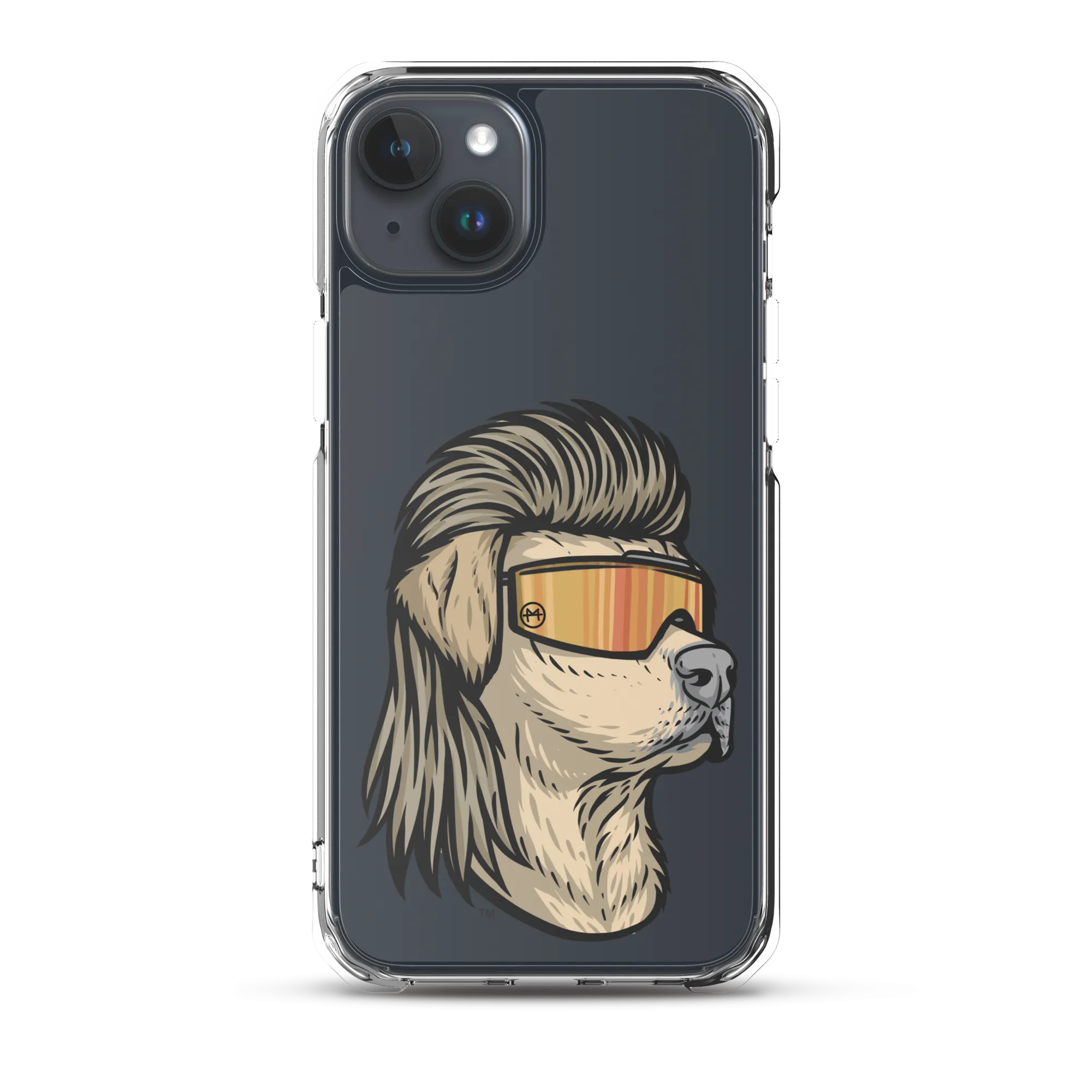 Yellow Lab Mullet iPhone Case - Clear