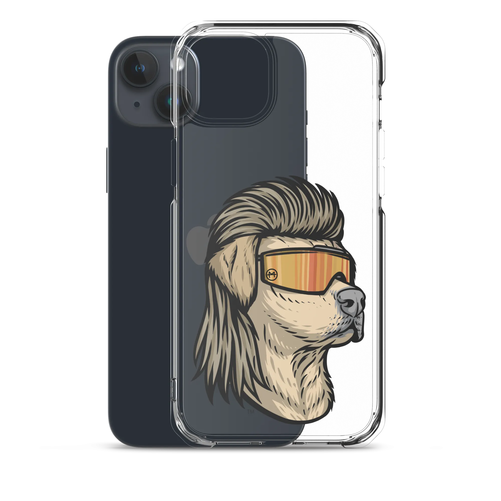 Yellow Lab Mullet iPhone Case - Clear