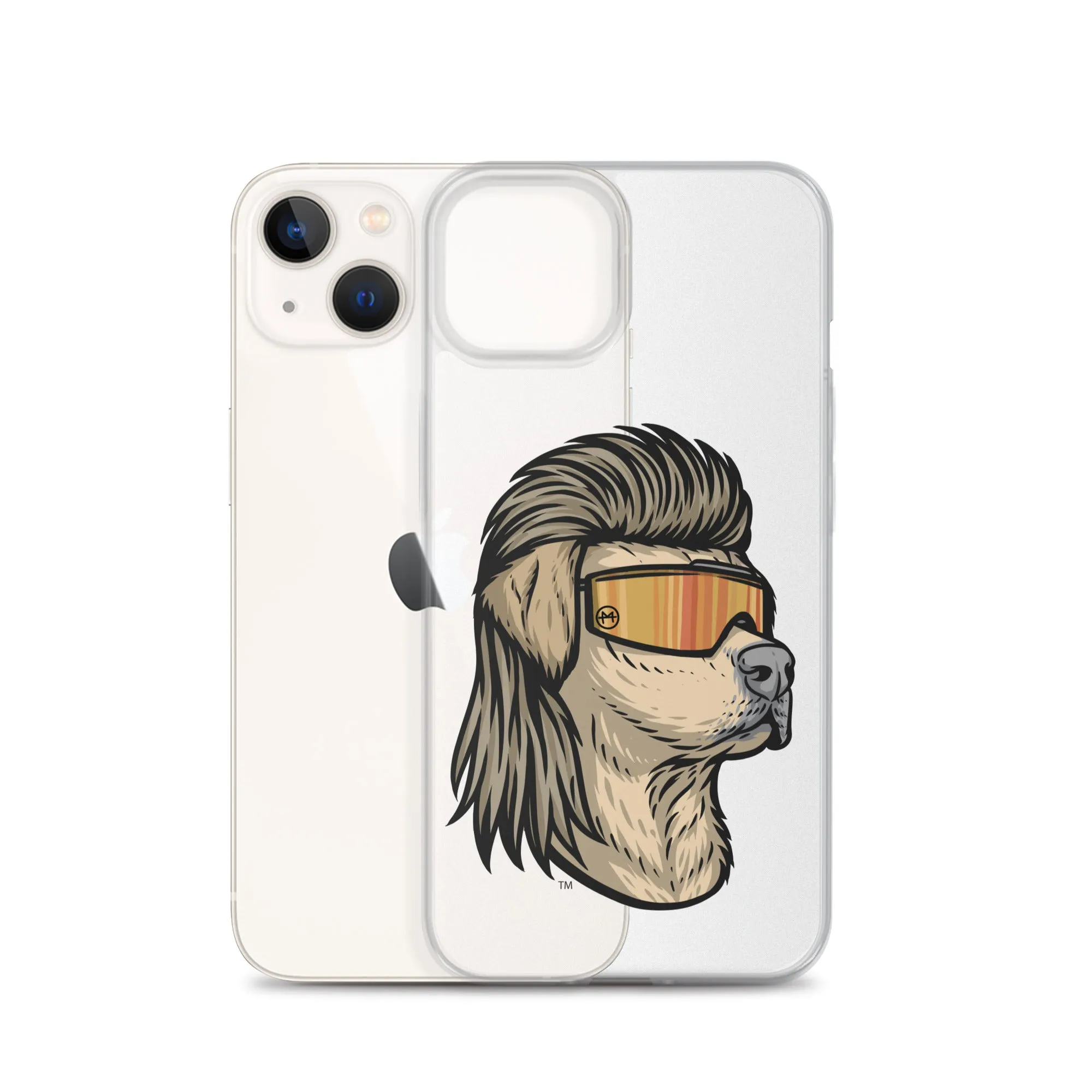 Yellow Lab Mullet iPhone Case - Clear