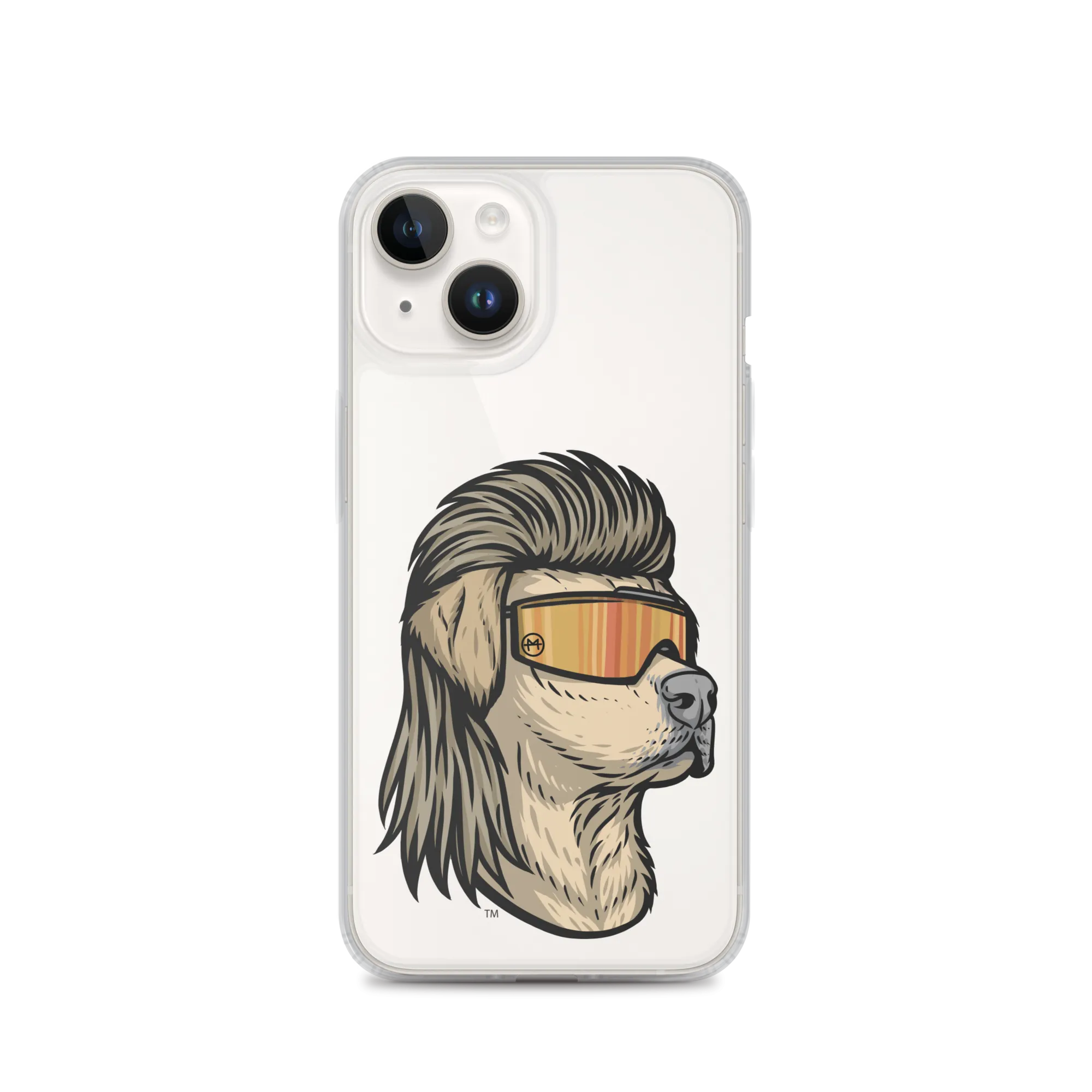 Yellow Lab Mullet iPhone Case - Clear