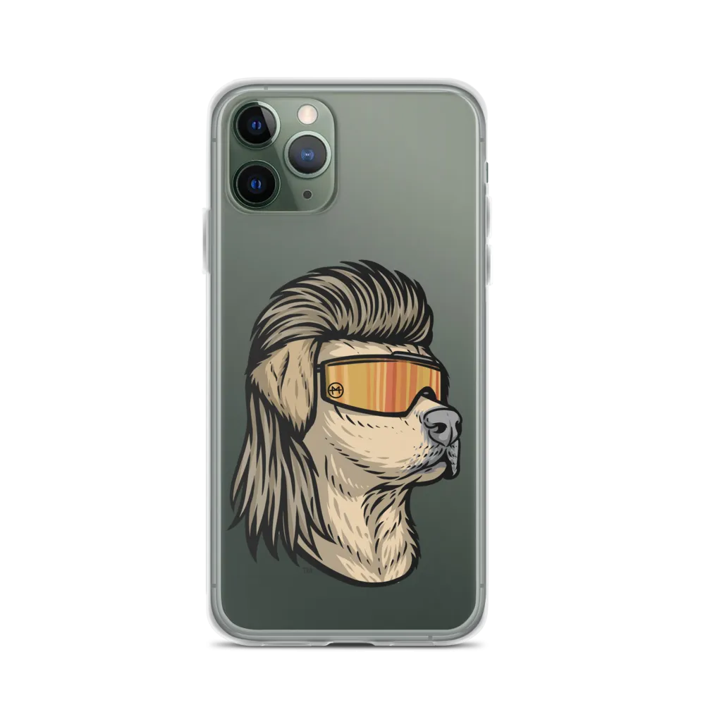 Yellow Lab Mullet iPhone Case - Clear