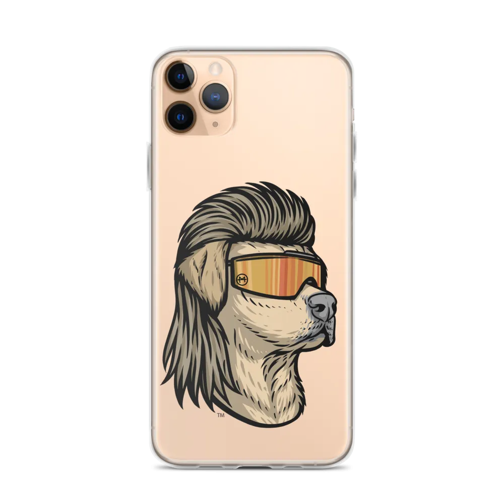 Yellow Lab Mullet iPhone Case - Clear